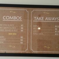 menu 1 at Hare Krishna Food For Life in Fortitude Valley