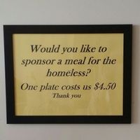 signage meal sponsor at Hare Krishna Food For Life in Fortitude Valley
