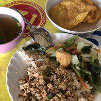 Rice with 2 dishes and soup  at Faasai Vegetarian Food - ฟ้าใส อาหารเจ in Phitsanulok