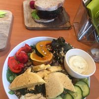Burger and salad, very delicious  at Bindicafe in Amersfoort