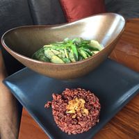 Thai green curry with red rice at Kismet Bar & Kitchen  in Ubud