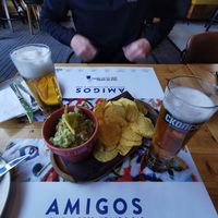 Nachos and guacamole at Amigos in Skopje