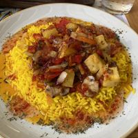 Tropical rice with pineapple and mushrooms  at Amigos in Skopje