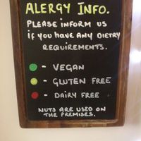 The allergen labelling system for the menu at The HiVe Cafe. at The HiVe Cafe in Weymouth