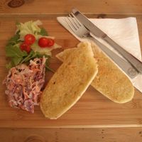 Garlic bread at The HiVe Cafe. at The HiVe Cafe in Weymouth