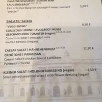 Menu at Nanoosh in Berlin