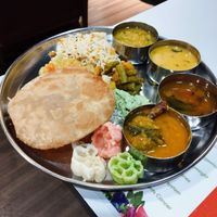 Buffet style  at Annalakshmi Restaurant in Central Singapore