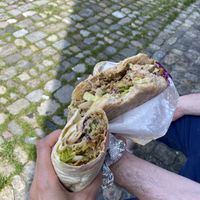Döner wrap and pocket at Kervan in Konstanz