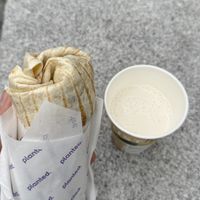 Seitan Kebab und veganer Ayran  at Kervan in Konstanz