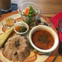 Veg combo lunch dish  at Phalam Cafe in Kyoto