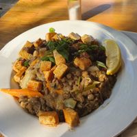 Indian Masala with tofu at Market - Dizengoff in Tel Aviv