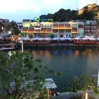 Beautiful riverside view at nomVnom Bistro - Clarke Quay in Central Singapore