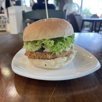 Delicious Lionsmane burger  at nomVnom Bistro - Clarke Quay in Central Singapore