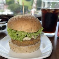 Lion’s mane truffle burger  at nomVnom Bistro - Clarke Quay in Central Singapore