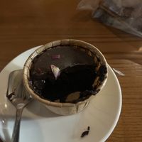 Sorry stomach at first. This is the roa chocolate cupcake    at nomVnom Bistro - Clarke Quay in Central Singapore