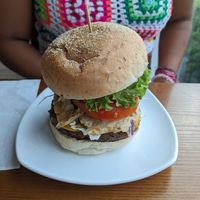 Burger at nomVnom Bistro - Clarke Quay in Central Singapore