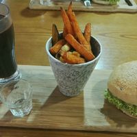 very tasty QQ Cheezy with delicious mixed sweet potato fries and cinnamon cacao at nomVnom Bistro - Clarke Quay in Central Singapore