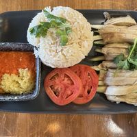 One of their specialities and a delightful take on a Singapore classic - Hainanese chickenless rice   at nomVnom Bistro - Clarke Quay in Central Singapore