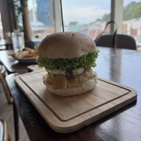 Lions mane truffle burger   at nomVnom Bistro - Clarke Quay in Central Singapore