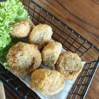 Mushroom fritters at nomVnom Bistro - Clarke Quay in Central Singapore