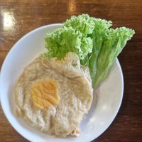 Fried vegan egg at nomVnom Bistro - Clarke Quay in Central Singapore