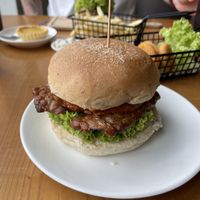 Satay burger  at nomVnom Bistro - Clarke Quay in Central Singapore