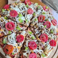 Cheezy beefless pizza at nomVnom Bistro - Clarke Quay in Central Singapore