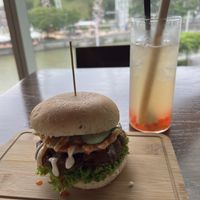 Yuzu Drink and Burger   at nomVnom Bistro - Clarke Quay in Central Singapore