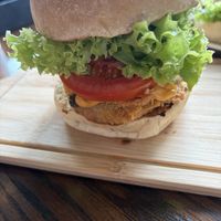 Lion extra burger   at nomVnom Bistro - Clarke Quay in Central Singapore