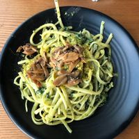 spinach linguine $11.90 at nomVnom Bistro - Clarke Quay in Central Singapore