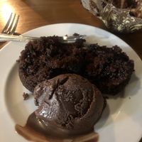 Chocolate muffin and ice cream  at nomVnom Bistro - Clarke Quay in Central Singapore