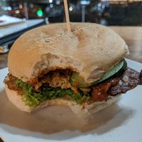 Tempeh satay burger - So tasty! at nomVnom Bistro - Clarke Quay in Central Singapore