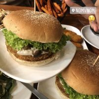 lions mane mushroom burgers 👍🏻👍🏻👍🏻 at nomVnom Bistro - Clarke Quay in Central Singapore