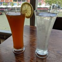 Passion fruit lemon tea and pear with aloe at nomVnom Bistro - Clarke Quay in Central Singapore