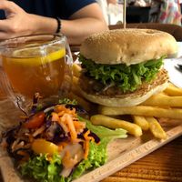 Iion mane set with top up fries$3 at nomVnom Bistro - Clarke Quay in Central Singapore