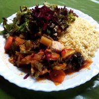 Couscous with tofu and veggies at RDA 69 in Lisbon