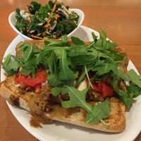 bistro steak sandwich (vegan) at Native Foods in River Forest