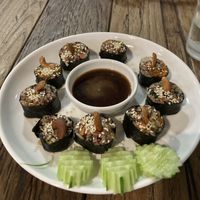seaweed rolls  at La Carotte Qui Rit in Koh Tao