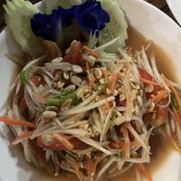 Perfect papaya salad  at La Carotte Qui Rit in Koh Tao