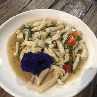 Stir fried mixed mushrooms at La Carotte Qui Rit in Koh Tao