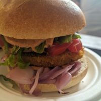 "Chicken" burger at Veg & Veg in Florence