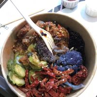 bowl with black rice& veggie toppings at Veg & Veg in Florence