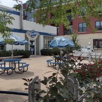 Outdoor patio at Monty's Blue Plate Diner in Madison