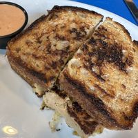 The Sheldon (not pictured: a delicious side salad with delicious vegan caesar dressing)  at Monty's Blue Plate Diner in Madison