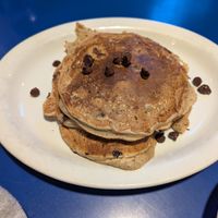 Vegan pancakes with chocolate chips at Monty's Blue Plate Diner in Madison