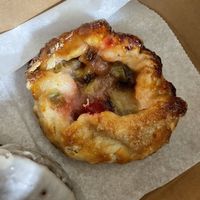 Rhubarb pastry  at Mother Fool's Coffeehouse in Madison