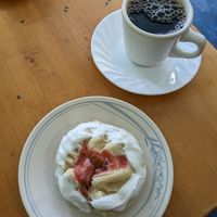 Strawberry rhubarb danish at Mother Fool's Coffeehouse in Madison