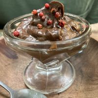Chocolate mousse (very good!)  at Vegan Vegan in Rio De Janeiro