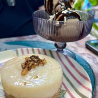 Ginger tofu ice cream and Cupuacu Tarte at Vegan Vegan in Rio De Janeiro