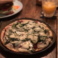 Vegan pizza with soy cheese - very natural & not too salty like some cheeses at Hiruneko Shokudou in Itoshima